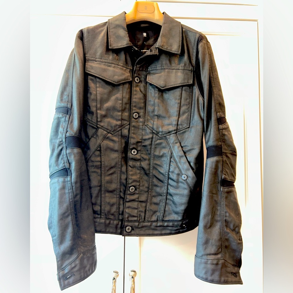 G Star RAW Leathery Jean Jacket